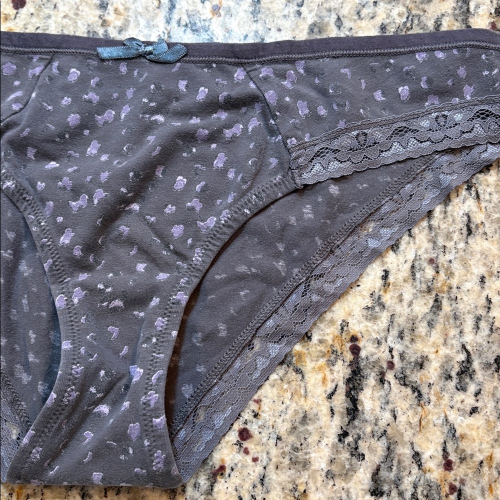 Pact Gray and Lavender Bra and Underwear Set - Picture 2 of 5